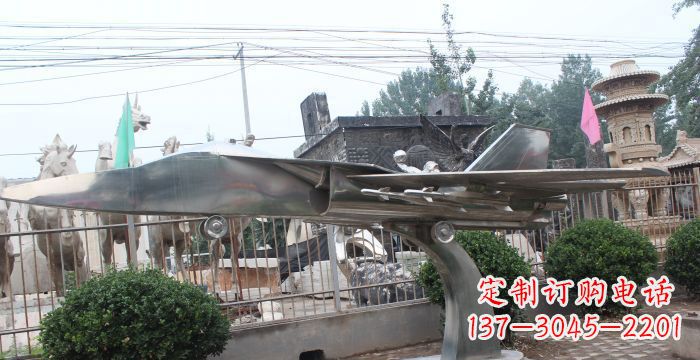 绵阳飞机模型不锈钢企业雕塑