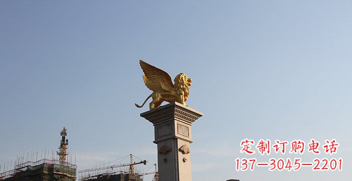 绵阳飞狮黄铜室内狮子雕塑