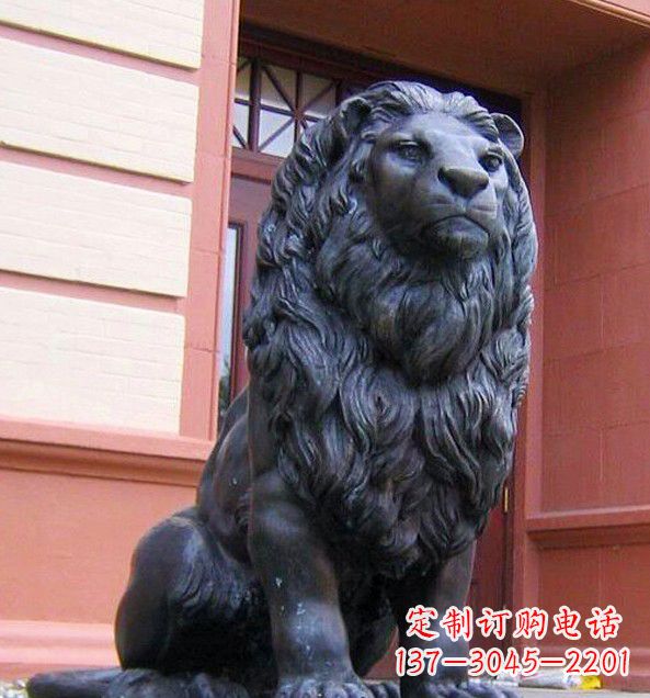 绵阳非洲狮子铜雕塑精美雕刻,精美绝伦