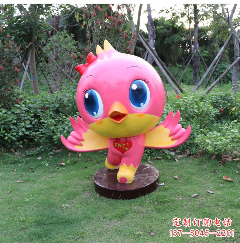 绵阳玻璃钢卡通鸽子雕塑