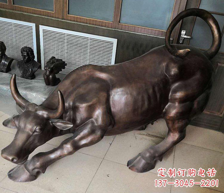 绵阳传统工艺精美牛铜雕塑