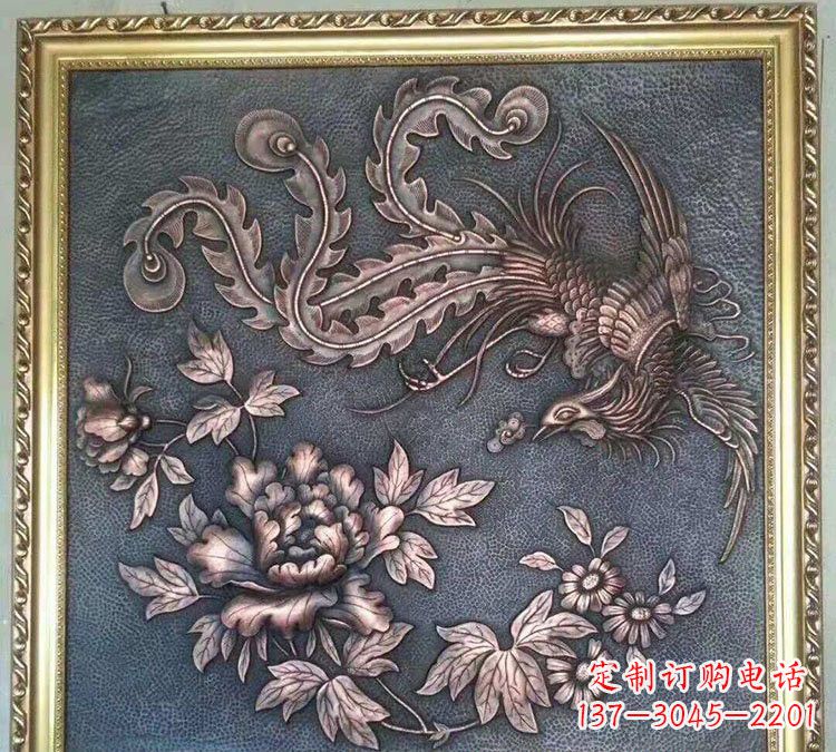 绵阳凤凰雕塑,精美铜浮雕