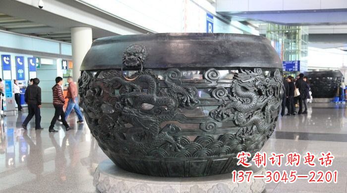绵阳浮雕水缸龙广场景观雕塑