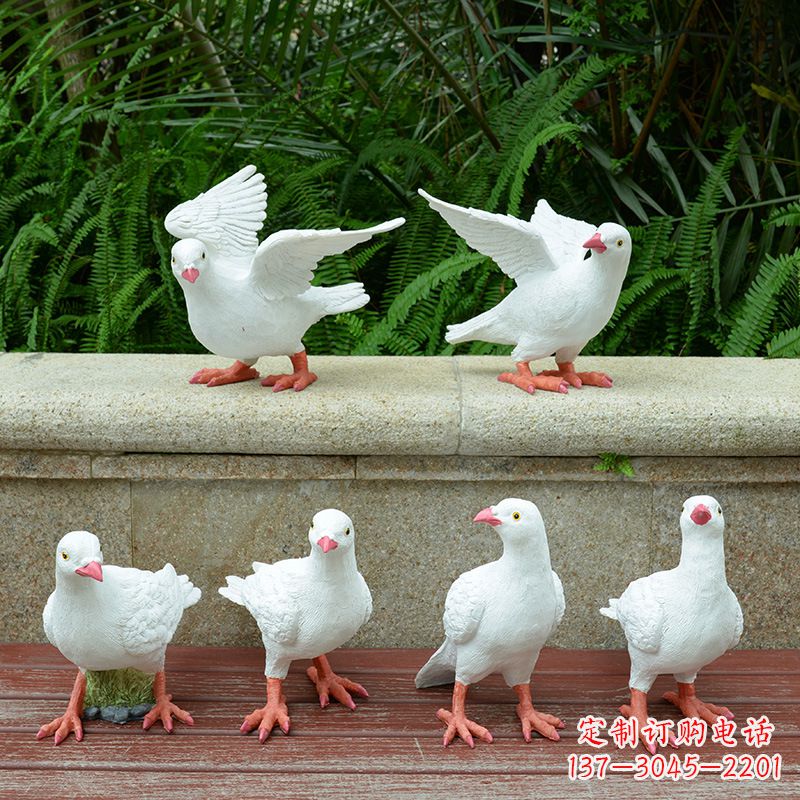 绵阳优雅可爱的鸽子雕塑