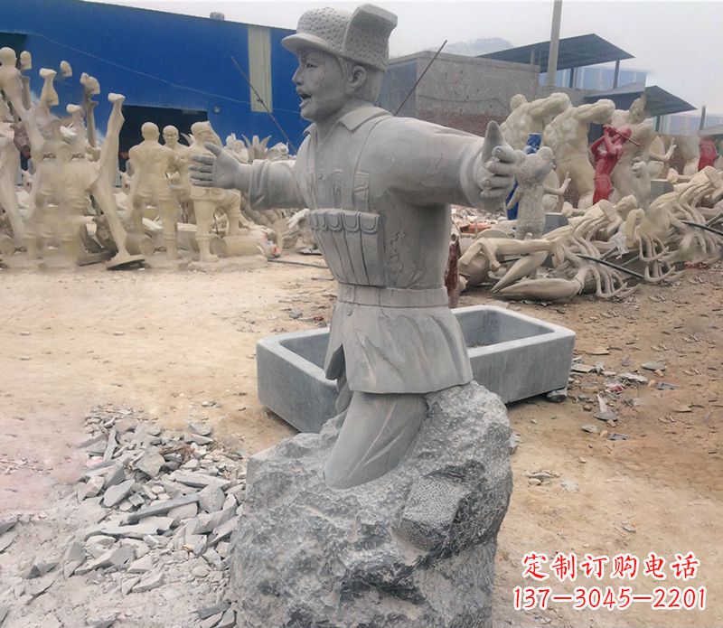 绵阳中领雕塑荣誉历史革命先驱黄继光石雕