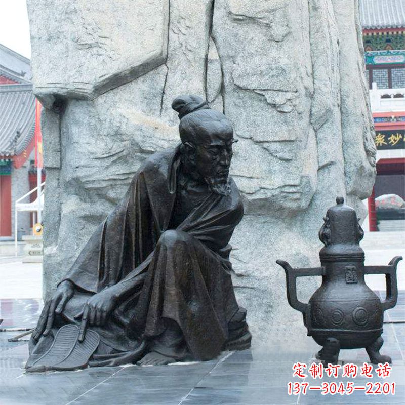 绵阳中国医史传承葛洪炼丹情景雕塑