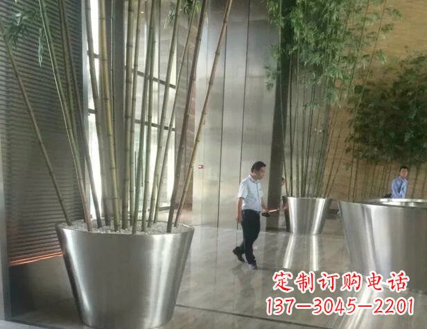 绵阳品质不锈钢花盆景观雕塑