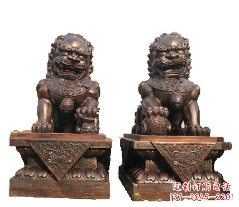 绵阳公司汇丰狮子铜雕塑摆件 (2)