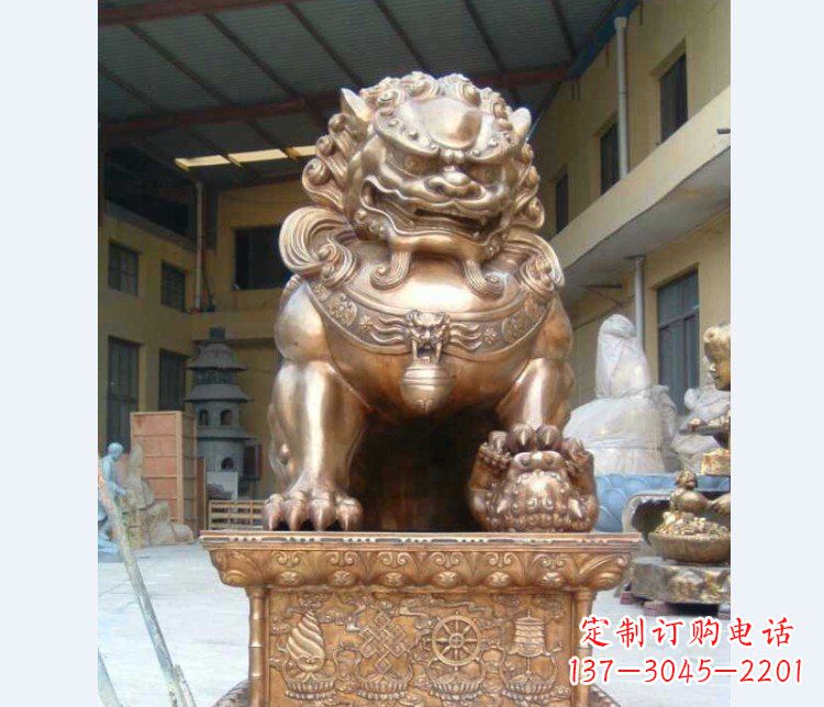 绵阳精致装饰型汇丰狮子铜雕塑
