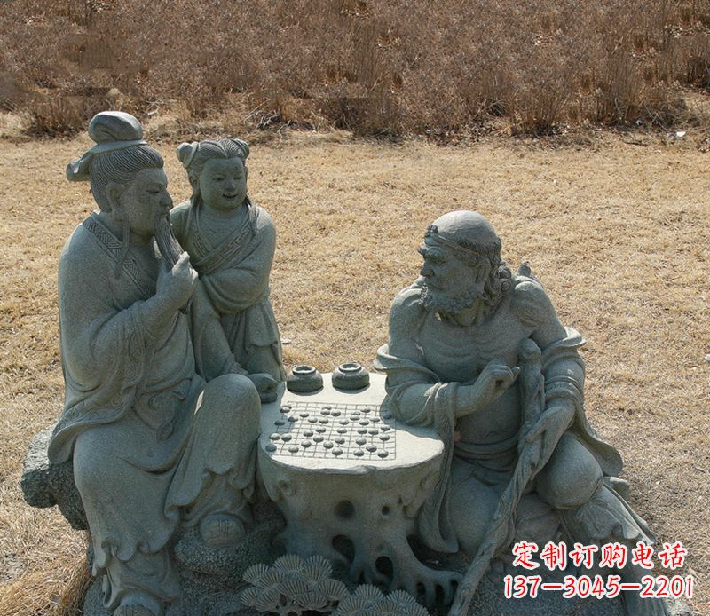 绵阳八仙下棋铜雕塑