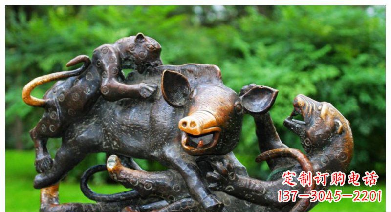 绵阳艺术精美的豹子铜雕