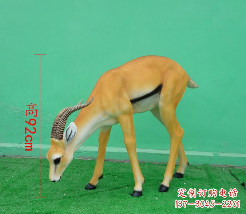 绵阳玻璃钢仿真羚羊雕塑