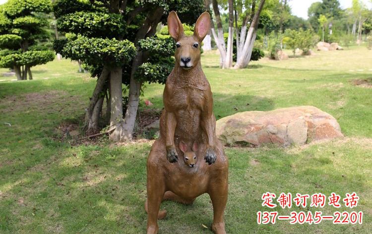 绵阳公园玻璃钢仿真袋鼠雕塑