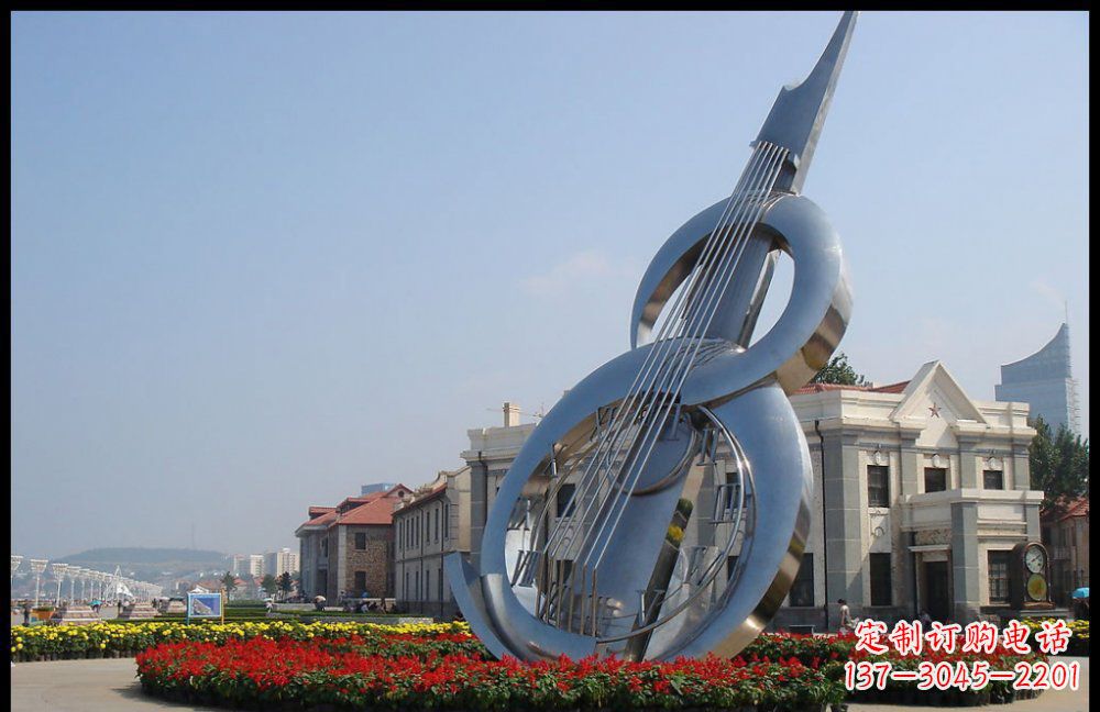绵阳YFZD-001不锈钢抽象大提琴雕塑