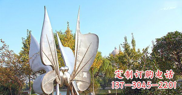 绵阳英伦风格精致不锈钢抽象蝴蝶雕塑