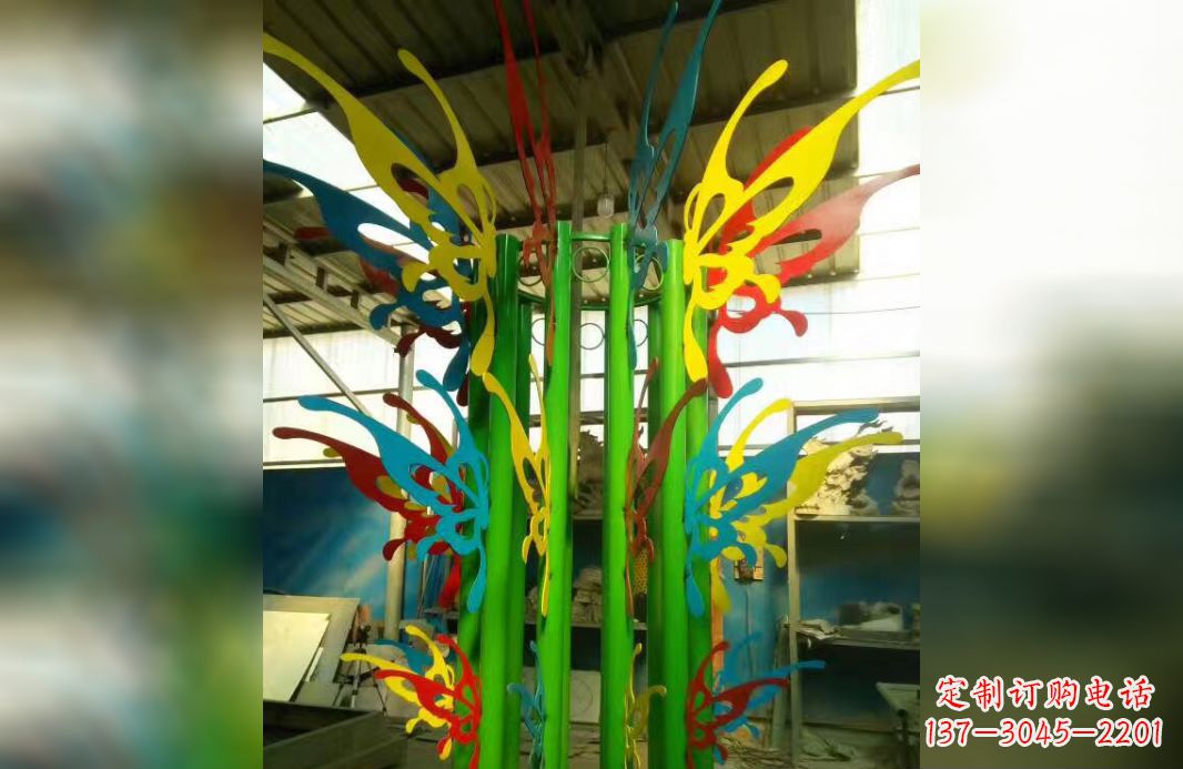 绵阳精致的不锈钢抽象蝴蝶景观雕塑