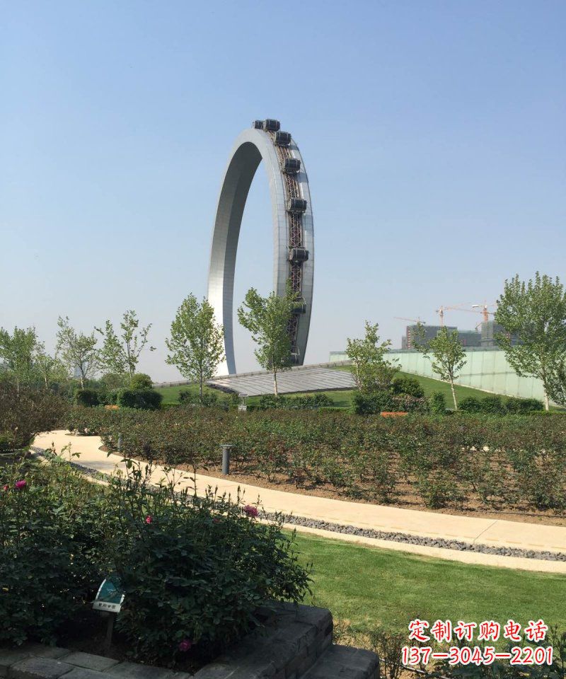 绵阳精美摩天轮不锈钢抽象雕塑