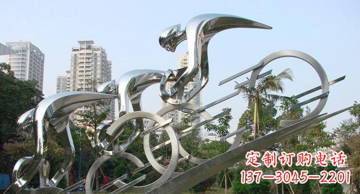 绵阳不锈钢自行车抽象雕塑