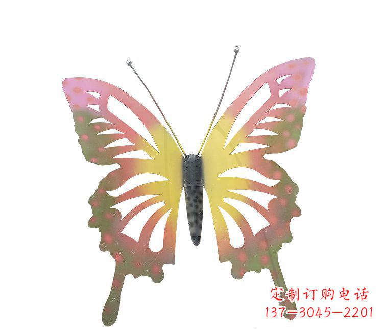绵阳梦幻缤纷不锈钢蝴蝶摆件雕塑