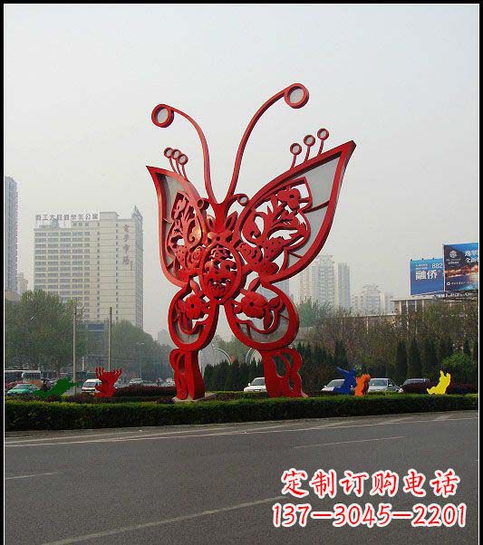 绵阳大型不锈钢蝴蝶雕塑