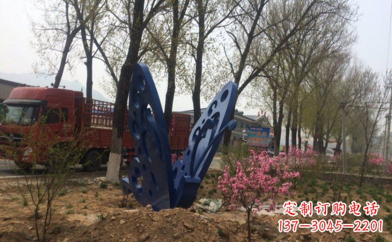 绵阳和蝴蝶一起飞翔的不锈钢景观雕塑