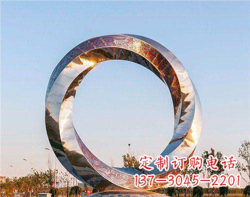 绵阳精美的不锈钢圆环景观雕塑