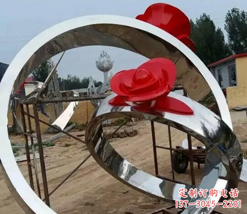 绵阳精致的不锈钢戒指雕塑