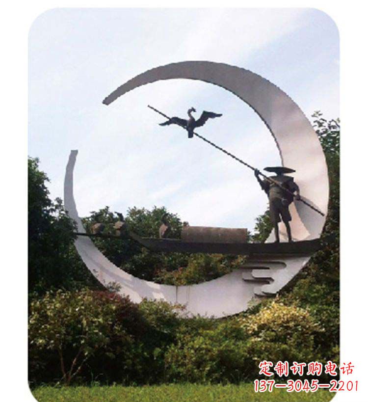 绵阳精致美观的不锈钢鸬鹚雕塑