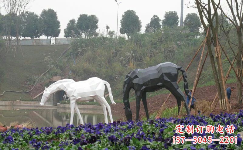 绵阳盛世之美,精美不锈钢动物雕塑