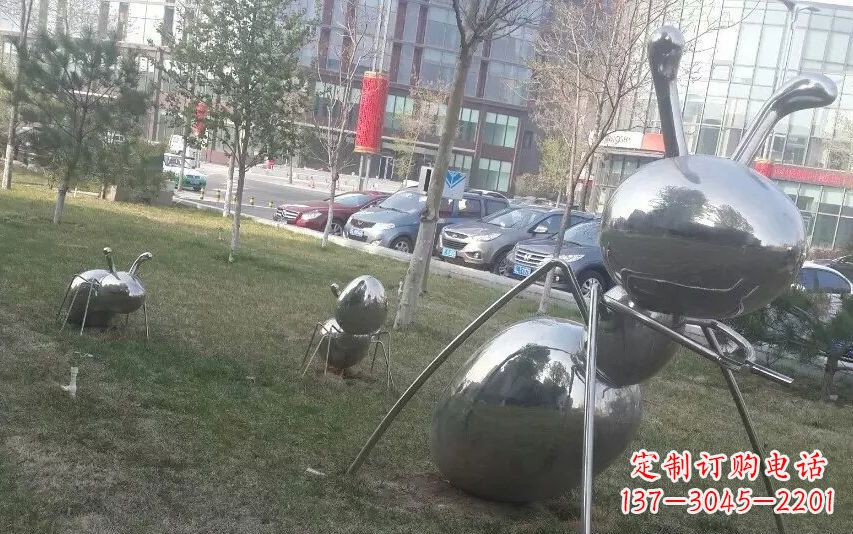 绵阳中领雕塑—不锈钢蚂蚁雕塑