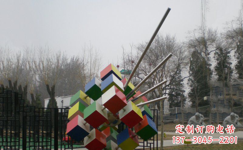 绵阳不锈钢魔方雕塑,玩转您的公园