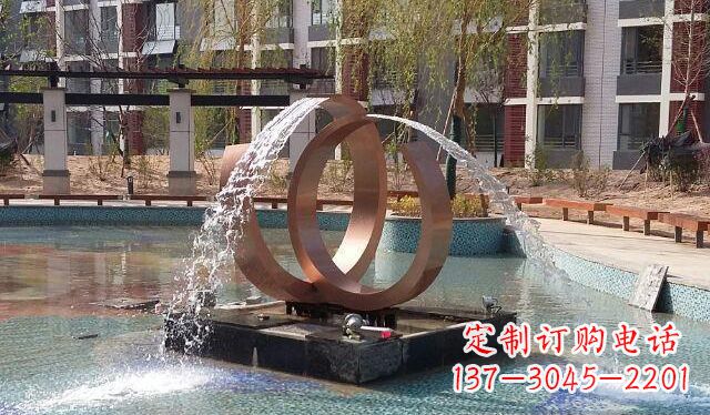 绵阳高贵典雅的不锈钢喷泉雕塑