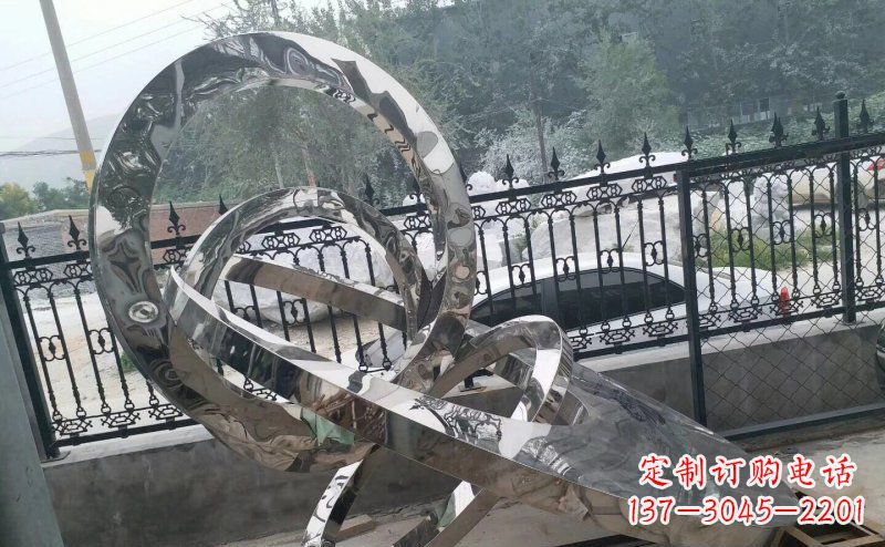 绵阳公园拼接圆环景观不锈钢雕塑