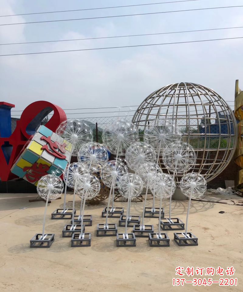 绵阳中领雕塑 | 艺术级不锈钢蒲公英雕塑