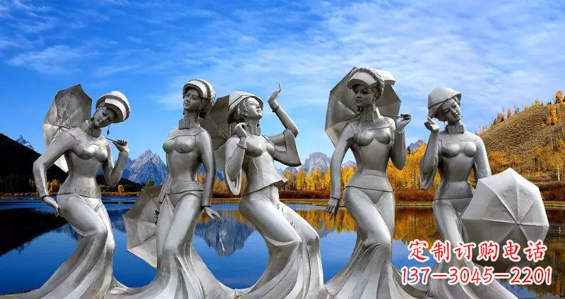 绵阳现代少女雕塑