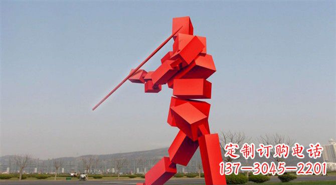 绵阳定制不锈钢标枪雕塑