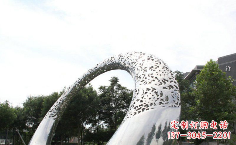绵阳优雅定制不锈钢圆形拱门雕塑
