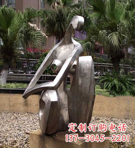 绵阳现代艺术风格的不锈钢女人雕塑