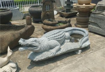 绵阳精美的鳄鱼花岗岩动物雕塑