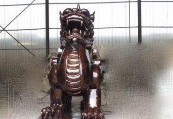 绵阳来自古老文化的獬豸铜雕