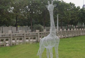 绵阳浪漫活力·不锈钢镂空长颈鹿雕塑