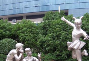 绵阳优质不锈钢学生人物雕塑