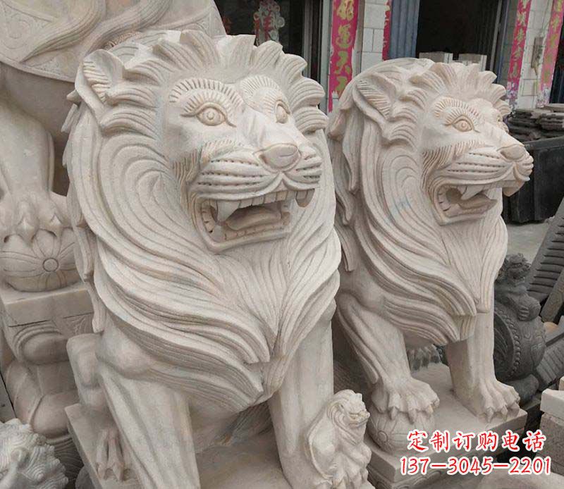 绵阳西洋狮石雕动物雕塑