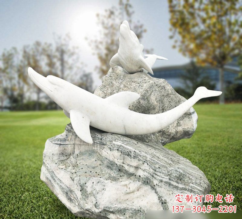 绵阳中领雕塑设计之海豚石雕