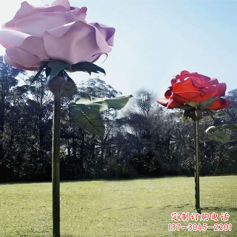 绵阳精美不锈钢雕刻玫瑰花雕塑