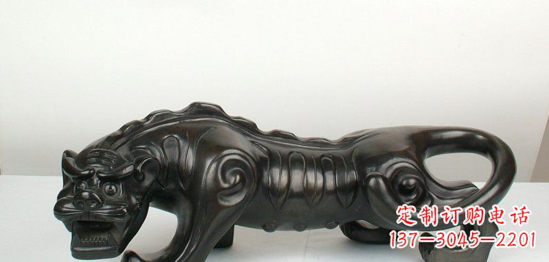 绵阳公园抽象老虎动物雕塑