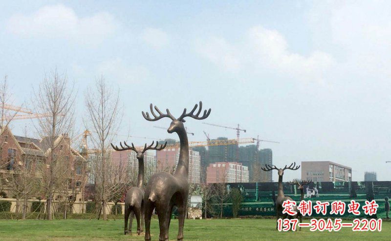 绵阳唯美梅花鹿铜雕