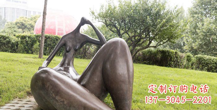 绵阳独特而精美的抽象女人铜雕