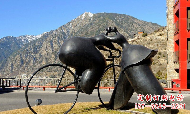 绵阳铸铁自行车雕塑