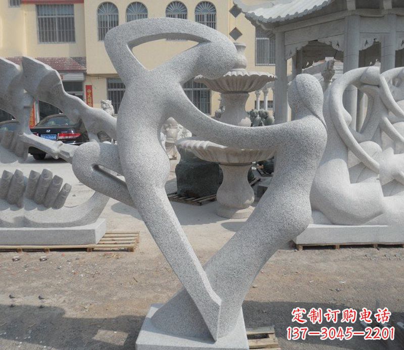绵阳公园抽象情侣小品雕塑